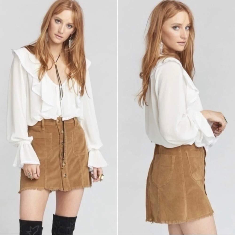 Show Me Your Mumu Sedona Skirt Stretch Corduroy Hazelnut size s Fall  A020